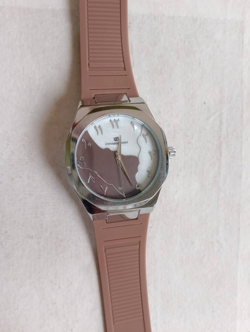 Arabic Black Aura Leather Watch