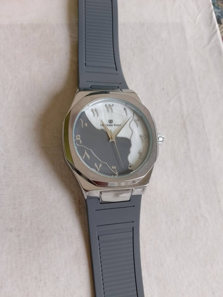 Arabic Black Aura Leather Watch
