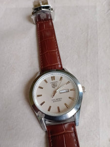 Carrera Day & Date Leather Watch